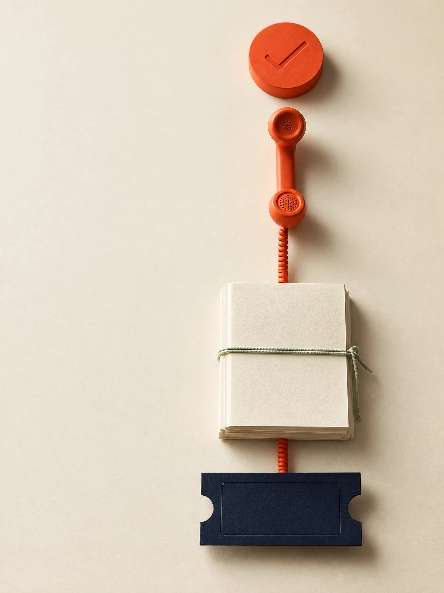 A minimal arrangement symbolizing the resolution process